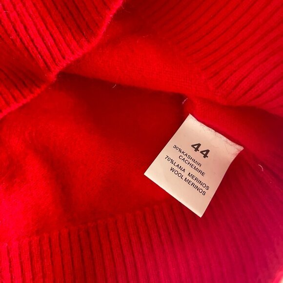 Vintage Martinna Collection Rhinestone Floral Cashmere Sweater Red - Picture 6 of 12
